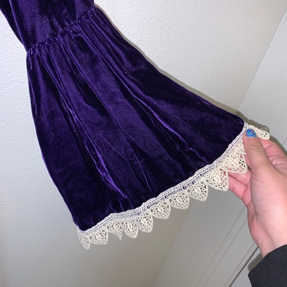 60s vintage lana purple velvet dress - Picture 2 of 8